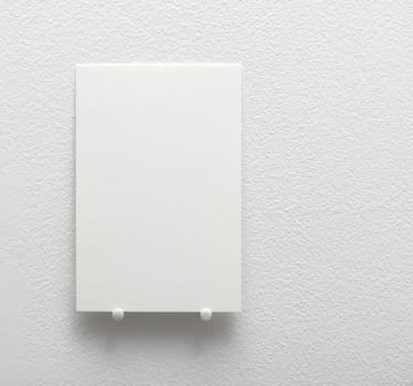 blank white card on a white