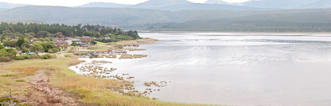 SEDGEFIELD, SOUTH AFRICA - JANUARY 5, 2015: View across Swartvlei (Black Lake), the largest of the lakes in the Wilderness Lake Area