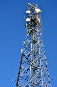 Communication Tower with dishes