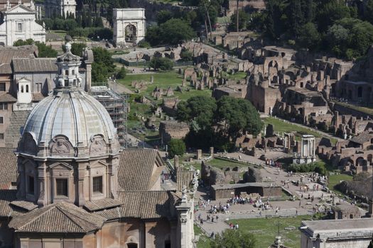 Top view of the Fori Imperiali