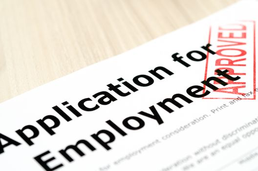Approved job application form