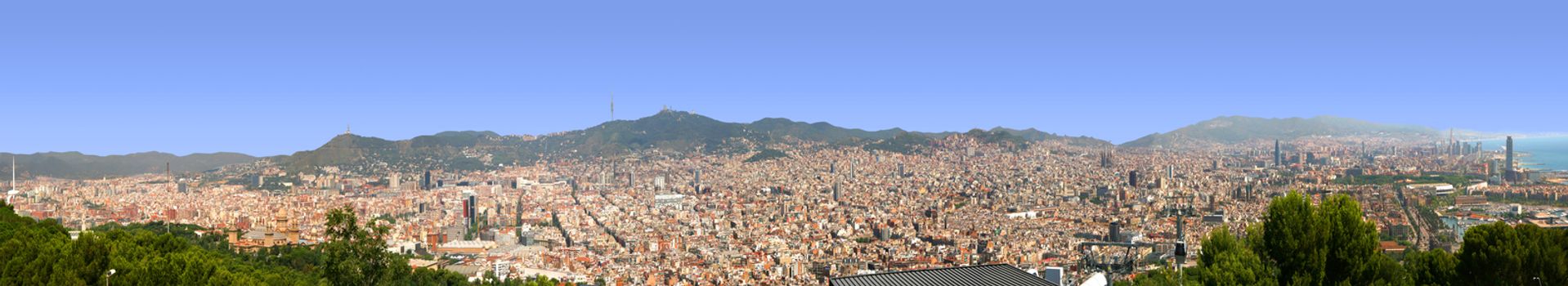 Barcelona Landscape in summer time