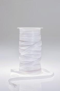 Roll of white silk for gift wrapping