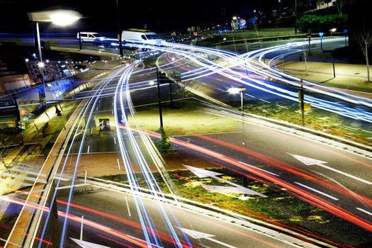 Abstract City lights at night