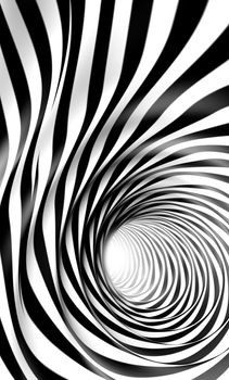 3d background. Abstract swirl and hole