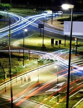 Abstract City lights at night