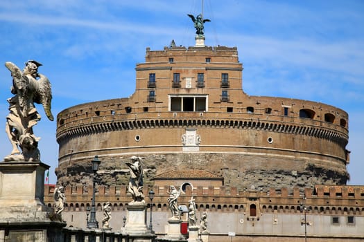 details of Castel Sant' Angelo in Rome, Italy 