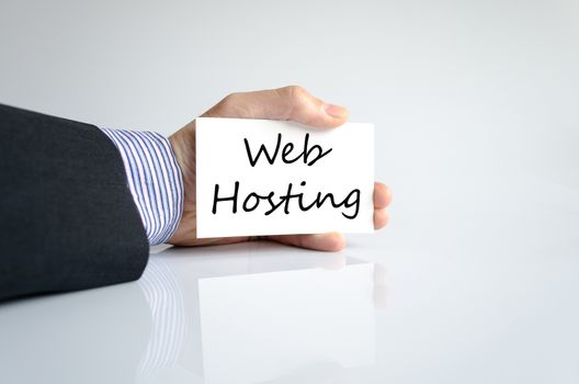 Business man hand writing Web Hosting