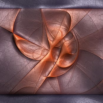 Luxury background with embossed pattern on leather for creative design