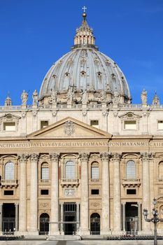 closeup shot of Vatican City from Ponte Umberto I in Rome, Italy