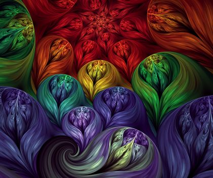 Computer generated fractal artwork for design, art and entertainment