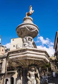 Old Fountain by Vincenzo Cacopardo in Taormina, Sicily, Italy