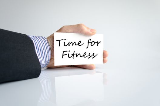 Business man hand writing Time for fitness