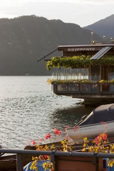 View of the Lake Como - Typical restaurant