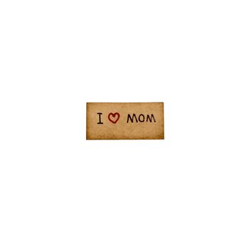 I love mom card isolated on white background