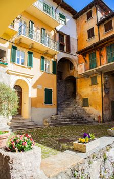 View of medieval town in Italy