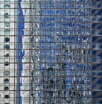 Fasade of office building in Hong Kong