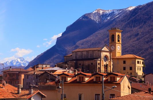View of Parrocchia dei SS. Martino e Materno, Corrido. Como, Italy