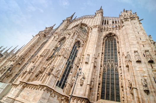 View of Duomo cathedral in Milano, Italy, Europe