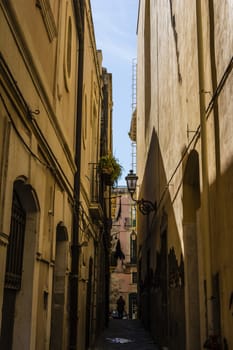 Small street at Ortigia - Syracuse, Sicily, Italy 