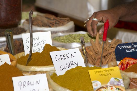 Spice Indian bazaar  Anjuna Market  Goa.