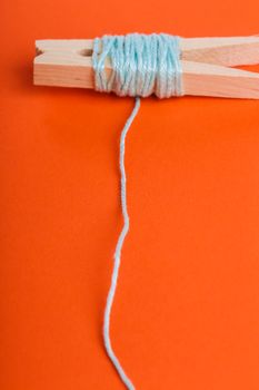 Threads on a orange background