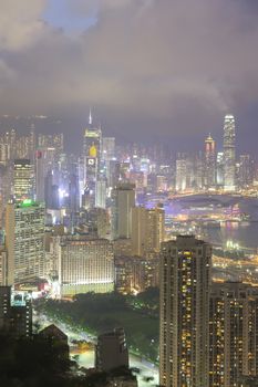 Hong Kong city, This  photo was shot from Braemar Hill in the evening after sunset.