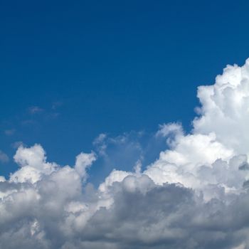 View white cloud with blue sky background