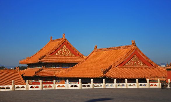 Temples of the Forbidden City in Beijing China