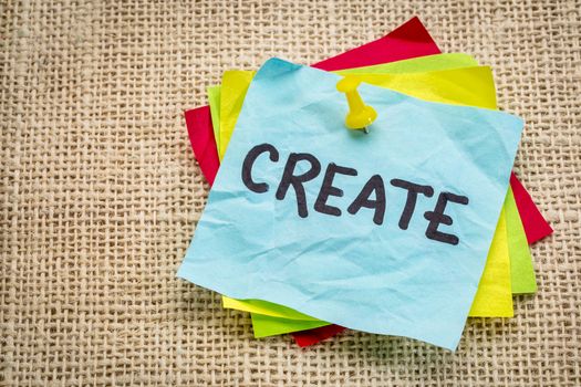 create reminder on a sticky note - creativity concept