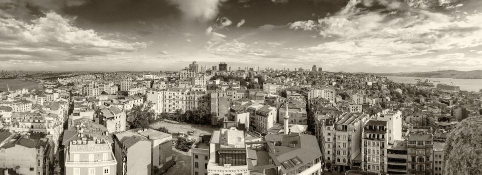 Istanbul Panoramic view on a beautiful day.