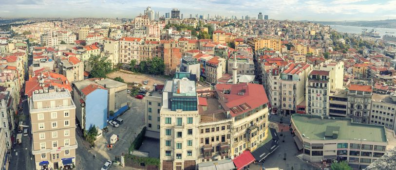 Istanbul Panoramic view on a beautiful day.