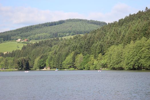 Lac des sapins "the lake of the fir-trees" is an artificial lake located in the region of Rhône-Alpes - 65 km northwest of the city of Lyon (France)