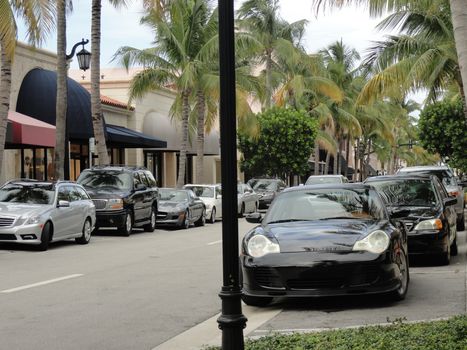 Luxurious cars - Worth Avenue of Palm Beach, Florida (USA)