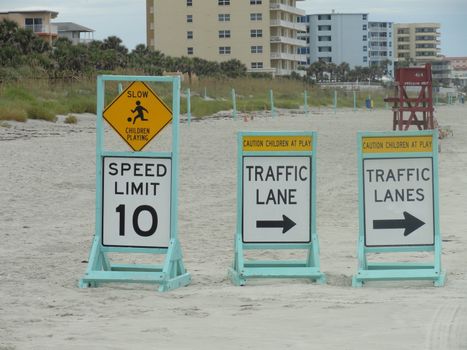 Speed limit 10 mph sign and other road signs