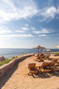 The beach at the luxury hotel, Sharm el Sheikh, Egypt