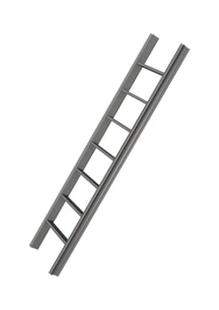 3D digital render of a step ladder isolated on white background