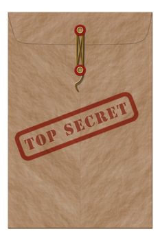 illustration of one envelope top secret