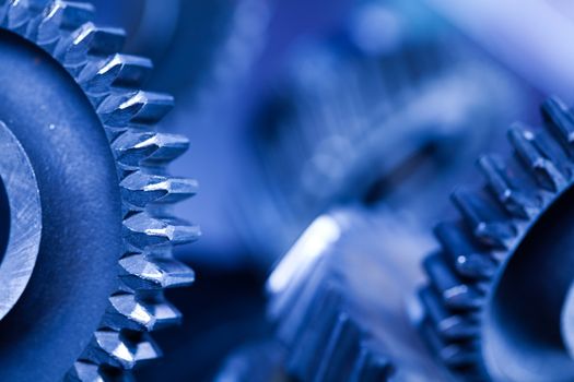 Gears meshing together, technic concept