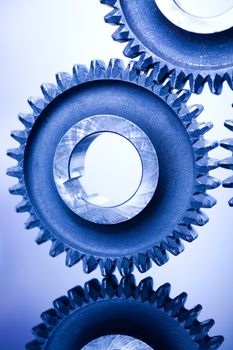Gears, industrial mechanism, technic concept