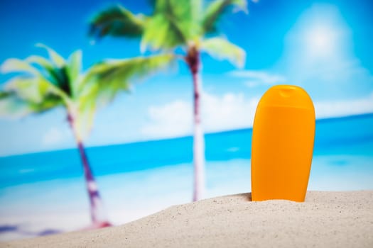 Summer Beach Background, vivid colorful atmosphere