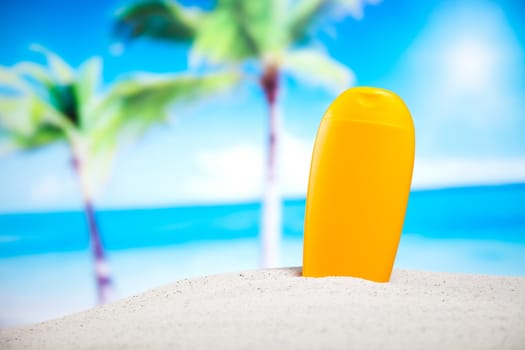 Beach background, vivid colorful atmosphere