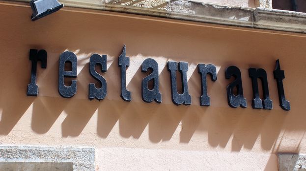 Restaurant signboard - Lyon France