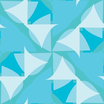 Abstract seamless background pattern of blue triangular shapes
