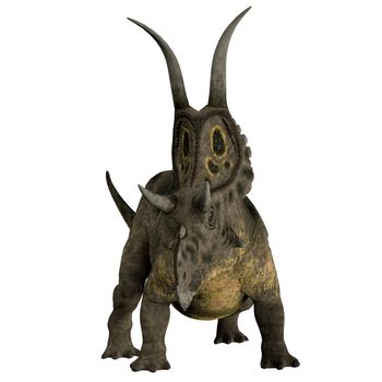 Diabloceratops was a herbivorous dinosaur that lived in the Cretaceous Period of Utah, North America.
