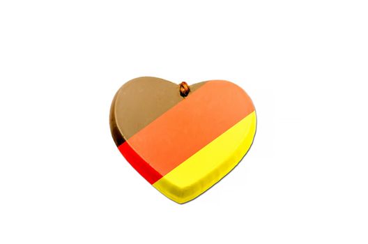 German flag be print on a heart.