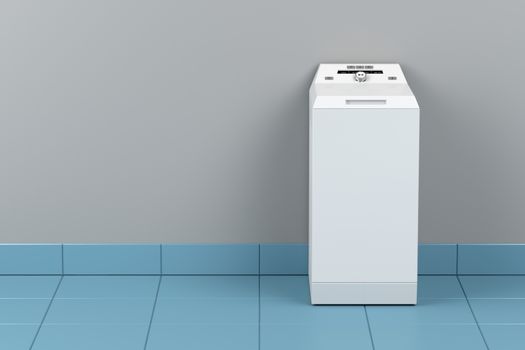 Top load washing machine at bathroom