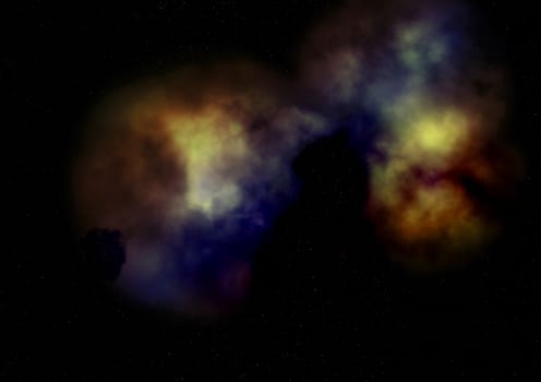 Star field in space a nebulae and a gas congestion. Elements of this image furnished by NASA.