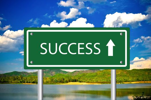 Creative sign with the text - Success
