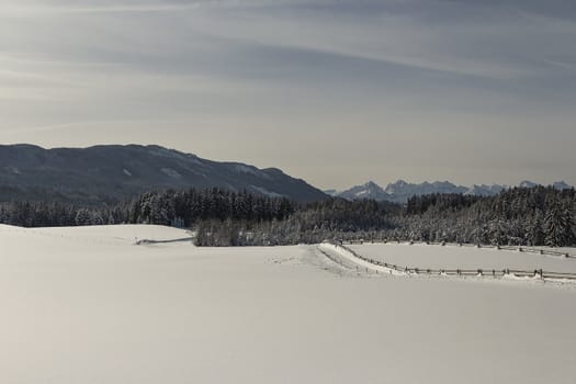 A winter landscape in germany